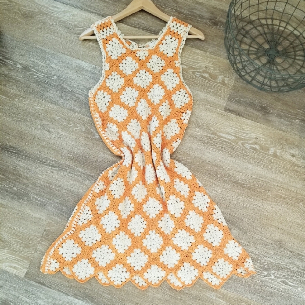 Maeve Anthropologie Sleeveless Crochet Knit Mini Dress Lined NWT Boho Summer - Picture 5 of 16